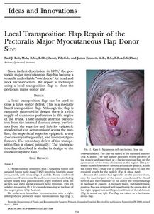 Local Transposition Flap Repair of the Pectoralis Major Myocutaneous Flap Donor Site